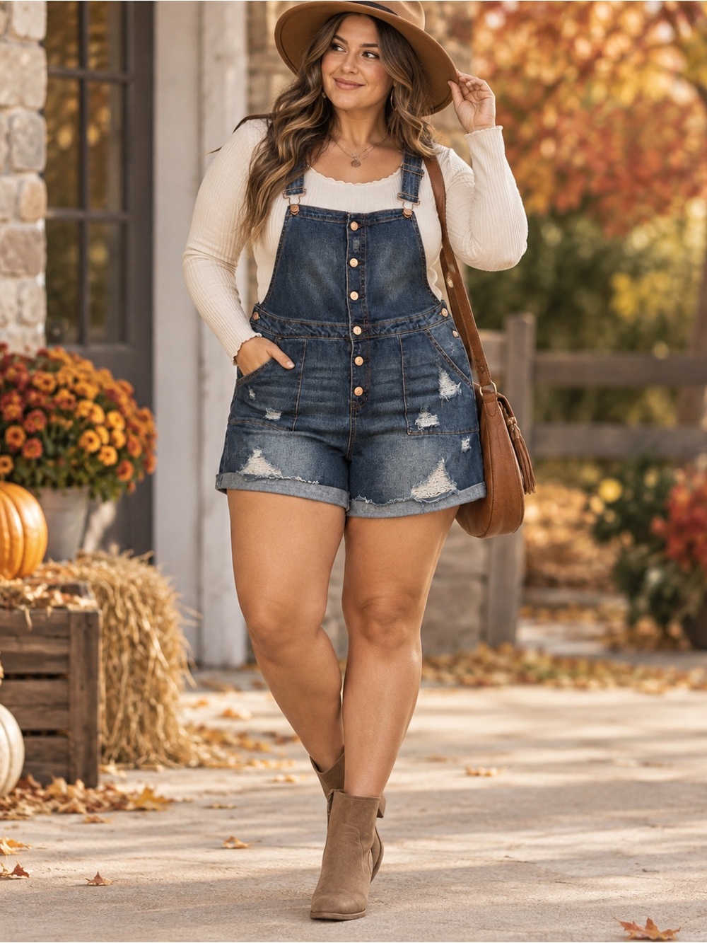 No Boundaries Distressed Denim Overall Shorts XL/XG (15–17) Button Front Bib